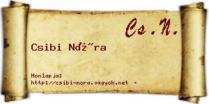 Csibi Nóra névjegykártya