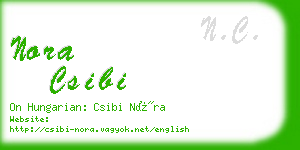 nora csibi business card